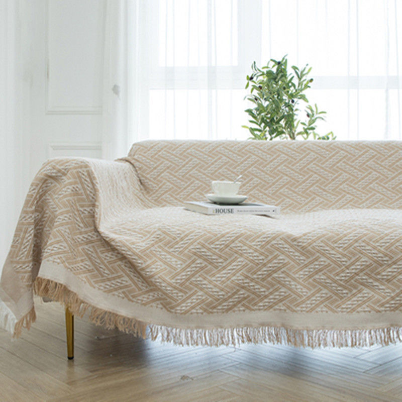 Housse de canapé – ANAQA – Rouge uni, anti-poussière