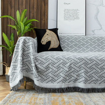 Housse de canapé – ANAQA – Rouge uni, anti-poussière