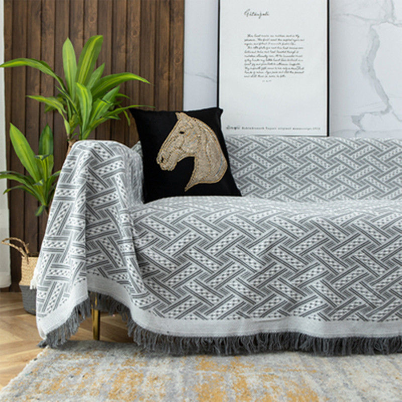 Housse de canapé – ANAQA – Rouge uni, anti-poussière